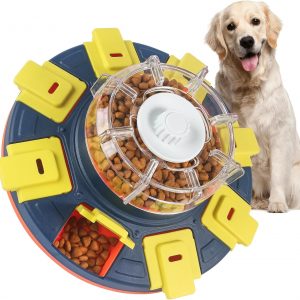 Interactive Rotating Dog Puzzle Toy Slow Feeder