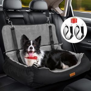 TWICEMET Dog Car Seat with Storage Pockets