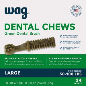 Wag Dental Chews - Green Dental Brush for Dogs