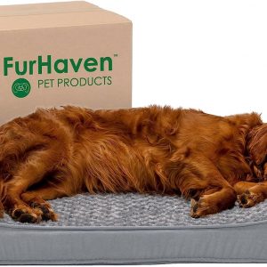 Orthopedic Dog Bed Ultra Plush Faux Fur & Suede